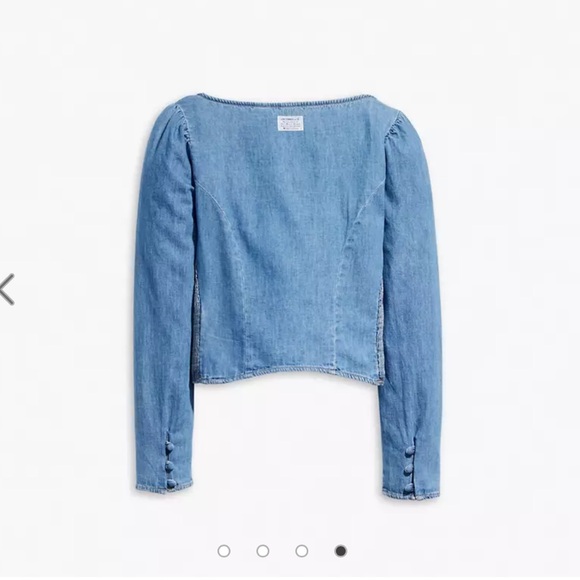 Levi’s Ophelia Denim Corset Blouse - Picture 4 of 9